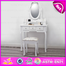 High Performance Wooden Dressing Table in White Antique French Design W08h016